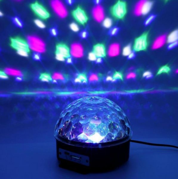 Музичний диско-куля Lindo Magic Ball з 4 LED режимами кольоромузики з вбудованою колонкою 5505 фото