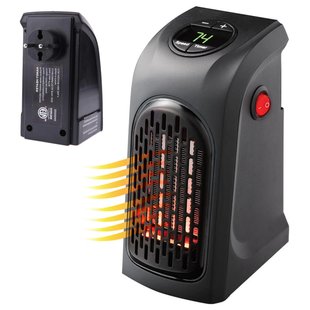 Портативний обігрівач з терморегулятором від мережі 400 Вт Handy Heater Керамічний тепловентилятор в розетку 6638 фото