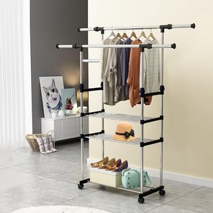 Двойная телескопическая вешалка стойка 160 см Corridor rack 2900 фото