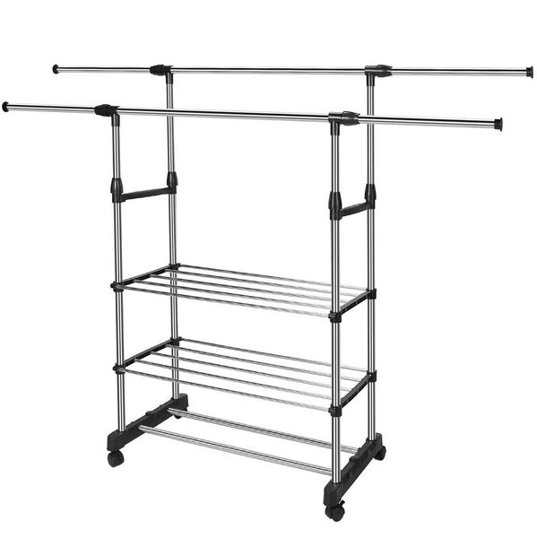 Двойная телескопическая вешалка стойка 160 см Corridor rack 2900 фото