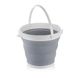 Силиконовое складное ведро 10 литров Collapsible Bucket, Серое 42283 фото 2