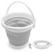 Силиконовое складное ведро 10 литров Collapsible Bucket, Серое 42283 фото 1