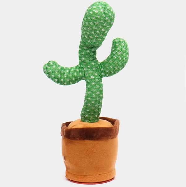 Танцующий поющий кактус 34см 58 песен с подсветкой Yima Dancing Cactus игрушка повторюшка 14917 фото