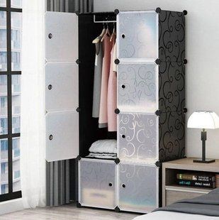 Шафа пластикова складана чорна Storage Cube Cabinet YМР 28-51 56763 фото