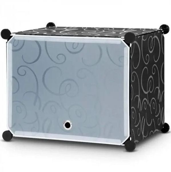 Шафа пластикова складана чорна Storage Cube Cabinet YМР 28-51 56763 фото