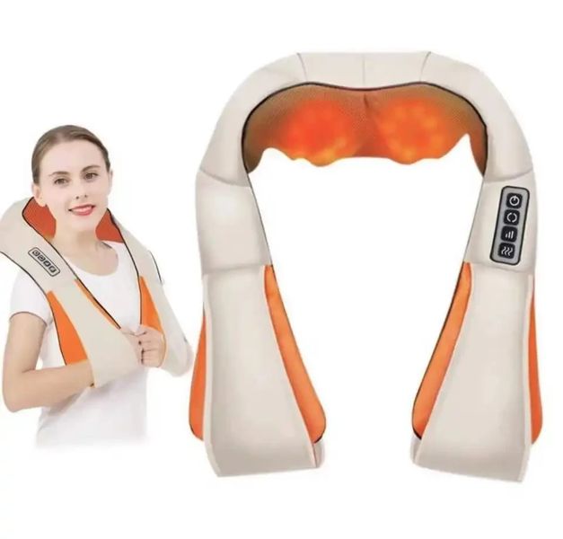 Роликовый массажер для спины и шеи Massager of Neck Kneading NK-011 массажная накидка 41975 фото