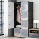 Шафа пластикова складана чорна Storage Cube Cabinet YМР 28-51 56763 фото 1