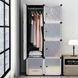 Шафа пластикова складана чорна Storage Cube Cabinet YМР 28-51 56763 фото 2