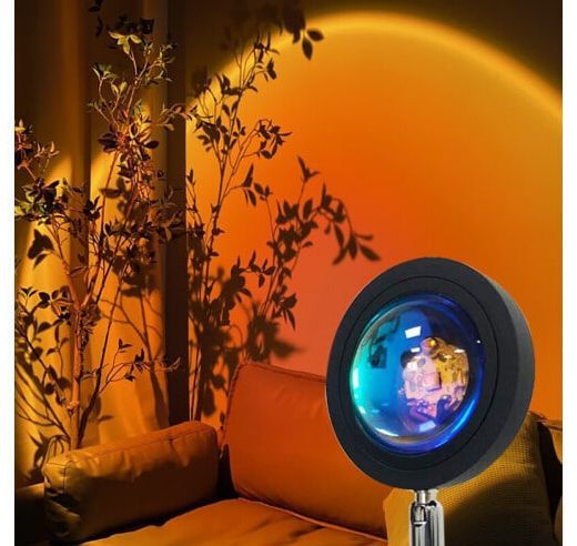 Проекційний світильник заходу сонця Lindo Sunset Light Lamp RGB F-20 Лампа-нічник що імітує захід сонця 5108 фото