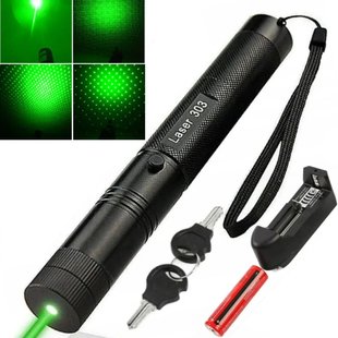 Лазерна указка із зеленим променем, до 10000 метрів Laser pointer YL-303, Лазер із акумулятором, що перезаряджається. 1862 фото