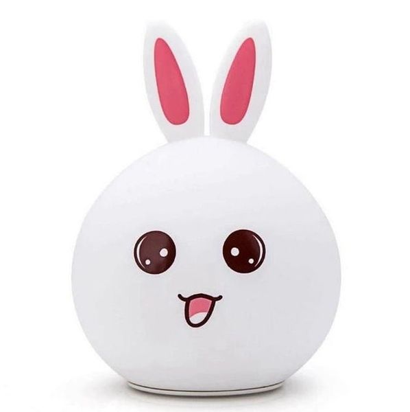 Силиконовый детский ночник Зайчик 7 режимов Rabbit Soft Touch 6642 фото