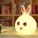 Силиконовый детский ночник Зайчик 7 режимов Rabbit Soft Touch 6642 фото 5