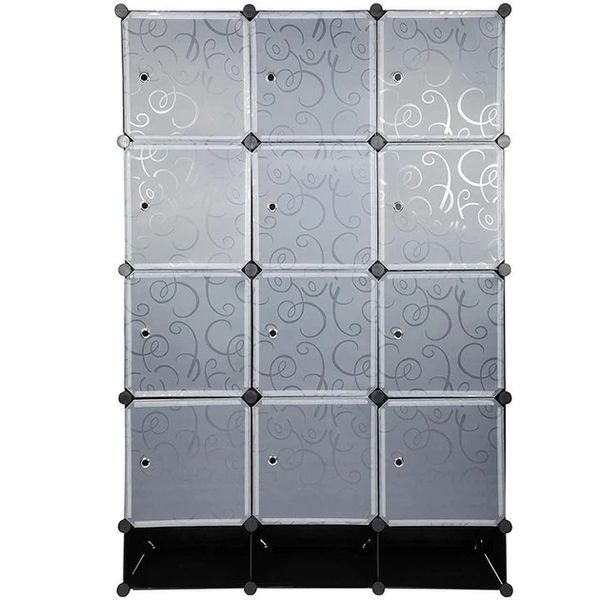 Шафа гардероб пластикова Storage Cube Cabinet МР 312-62А Шафа-конструктор для зберігання речей 56457 фото