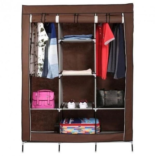 Каркасна складна тканинна шафа органайзер на 3 секції Yima Storage Wardrobe 175х130х45 см, Чорний 56703 фото
