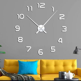 Настенные кварцевые часы DIY Clock 120 см с эффектом 3D бесшумные 56391 фото