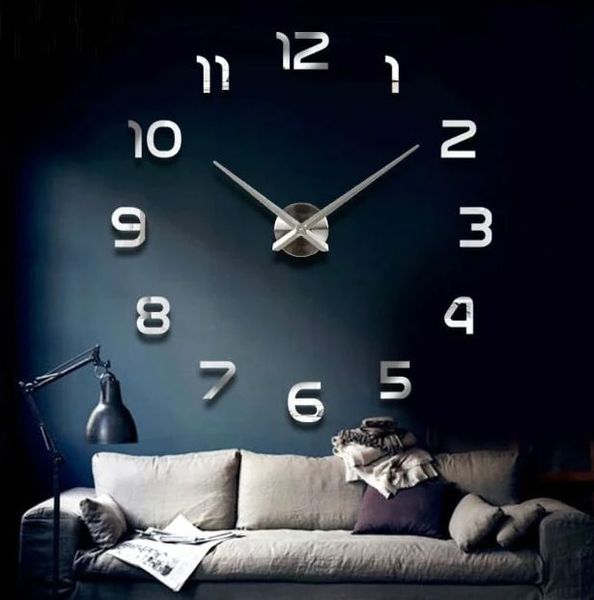 Настенные кварцевые часы DIY Clock 120 см с эффектом 3D бесшумные 56391 фото