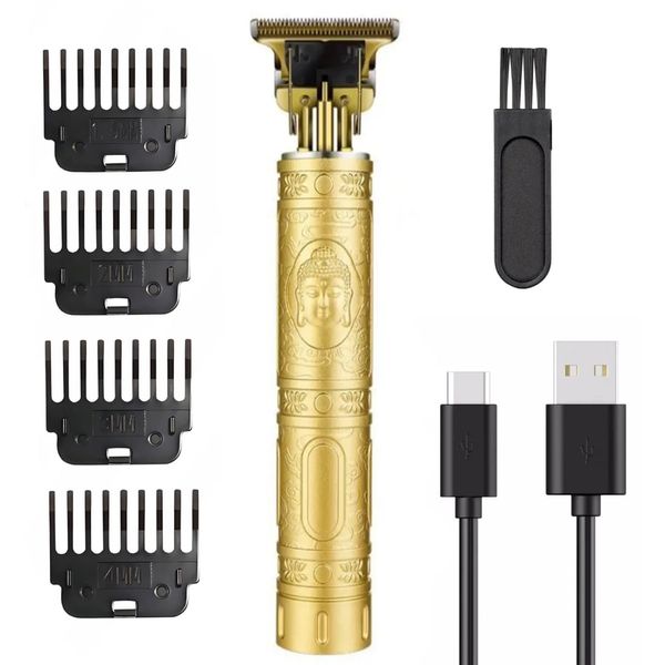 Тример для бороди зі знімними насадками Hair Clipper T9 Акумуляторна машинка для стрижки волосся 1728 фото