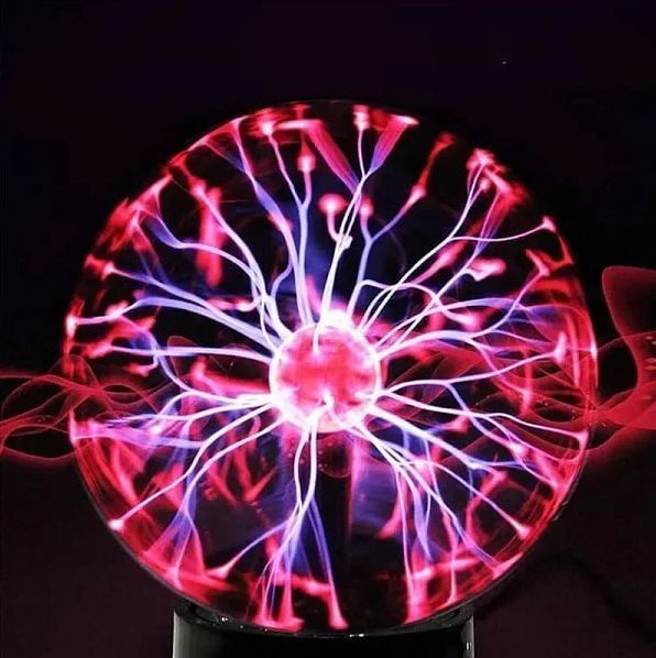 Cветильник плазменный шар с молниями 13 см Ночник электрический Lava Plasma Ball 565365 фото