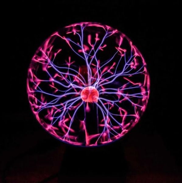 Cветильник плазменный шар с молниями 13 см Ночник электрический Lava Plasma Ball 565365 фото