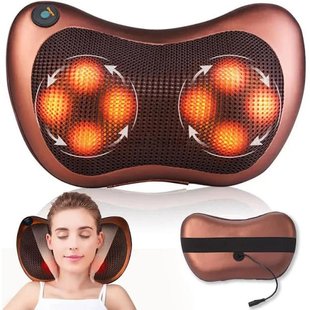 Масажна подушка для голови, шиї, попереку та стоп з підігрівом Massage Pillow W-08 2773 фото