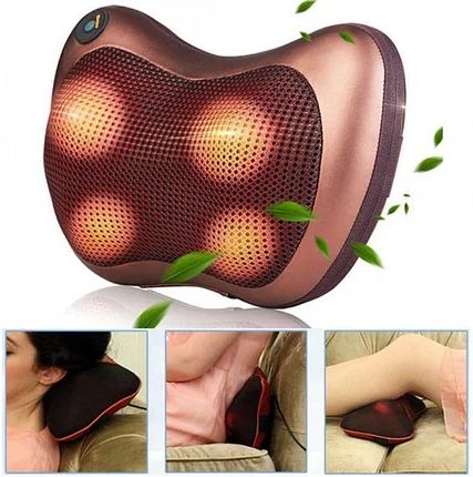 Масажна подушка для голови, шиї, попереку та стоп з підігрівом Massage Pillow W-08 2773 фото