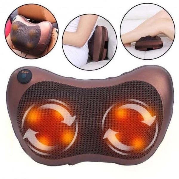 Масажна подушка для голови, шиї, попереку та стоп з підігрівом Massage Pillow W-08 2773 фото