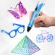 Детская 3D-ручка для рисования и создания объемных моделей 3DPen M-3 с дисплеем, Голубая 3681 фото 5