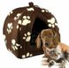 Мягкий домик флисовая лежанка для собак и кошек Pet Hut Коричневый 56760 фото 2