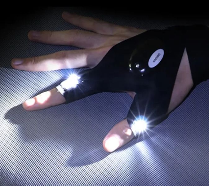 Перчатка со встроенным фонариком Glove Light перчатки с подсветкой 37078 фото