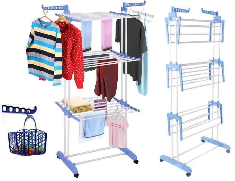 Напольная стойка-сушилка для белья Garment Rack with Wheels 173 см 6274 фото