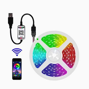 Світлодіодна RGB стрічка 10м від USB з пультом дистанційного керування Mimo OP-54 63501 фото