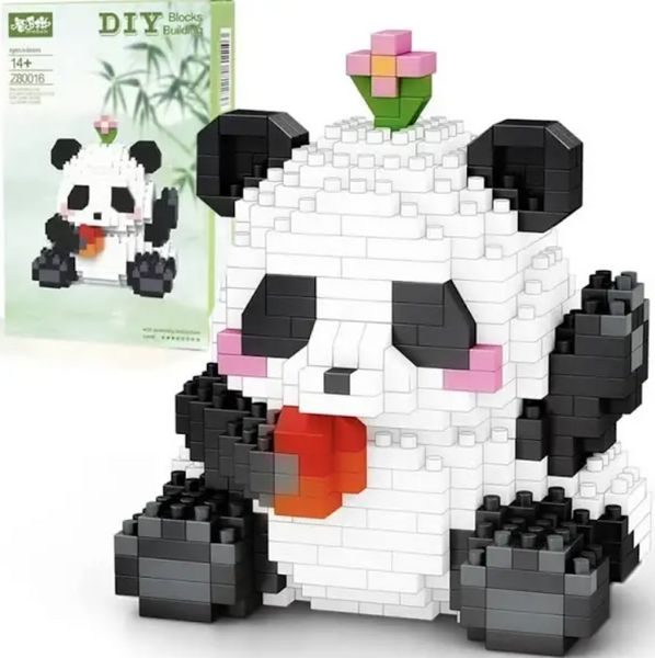 Игрушка конструктор для детей Панда 502 детали Yima Panda 64862 фото